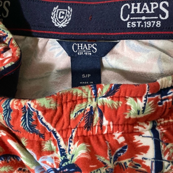 Chaps Men’s Flannel Shorts Hawaiian Rust Small - Picture 3 of 6